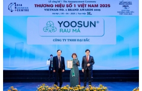 Yoosun Rau má vinh dự nhận danh hiệu "Thương Hiệu Số 1 Việt Nam 2025"
